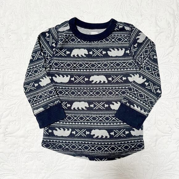 Old Navy Thermal Polar Bear Shirt Size 18-24m - Picture 2 of 4